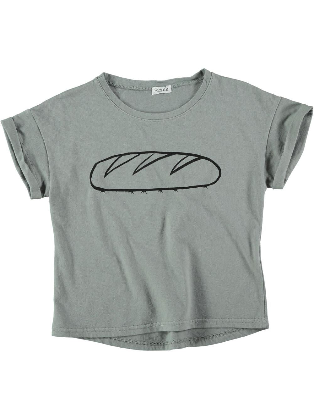 CAMISETA MANGA CORTA DOBLADA PAN Y HORMIGAS GRIS