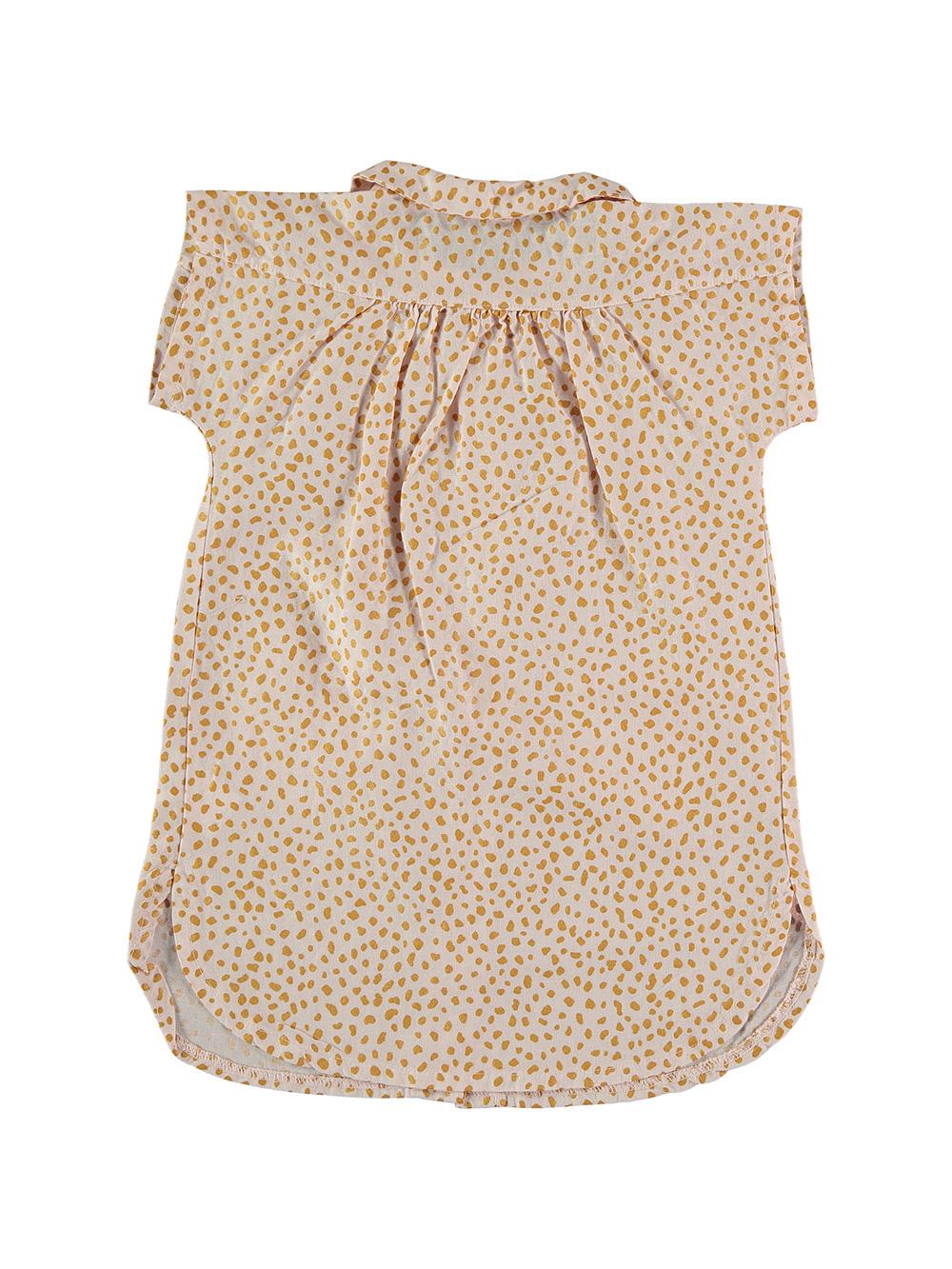 VESTIDO CAMISA ESTAMPADO LUNARES PIEDRA