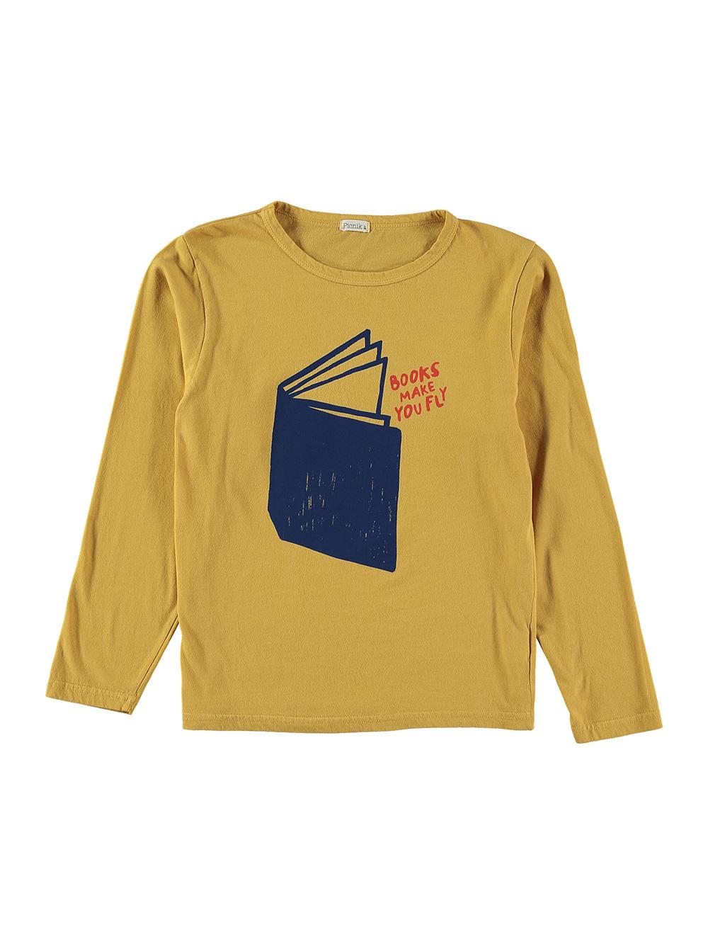 camiseta manga larga-amarillo-niño