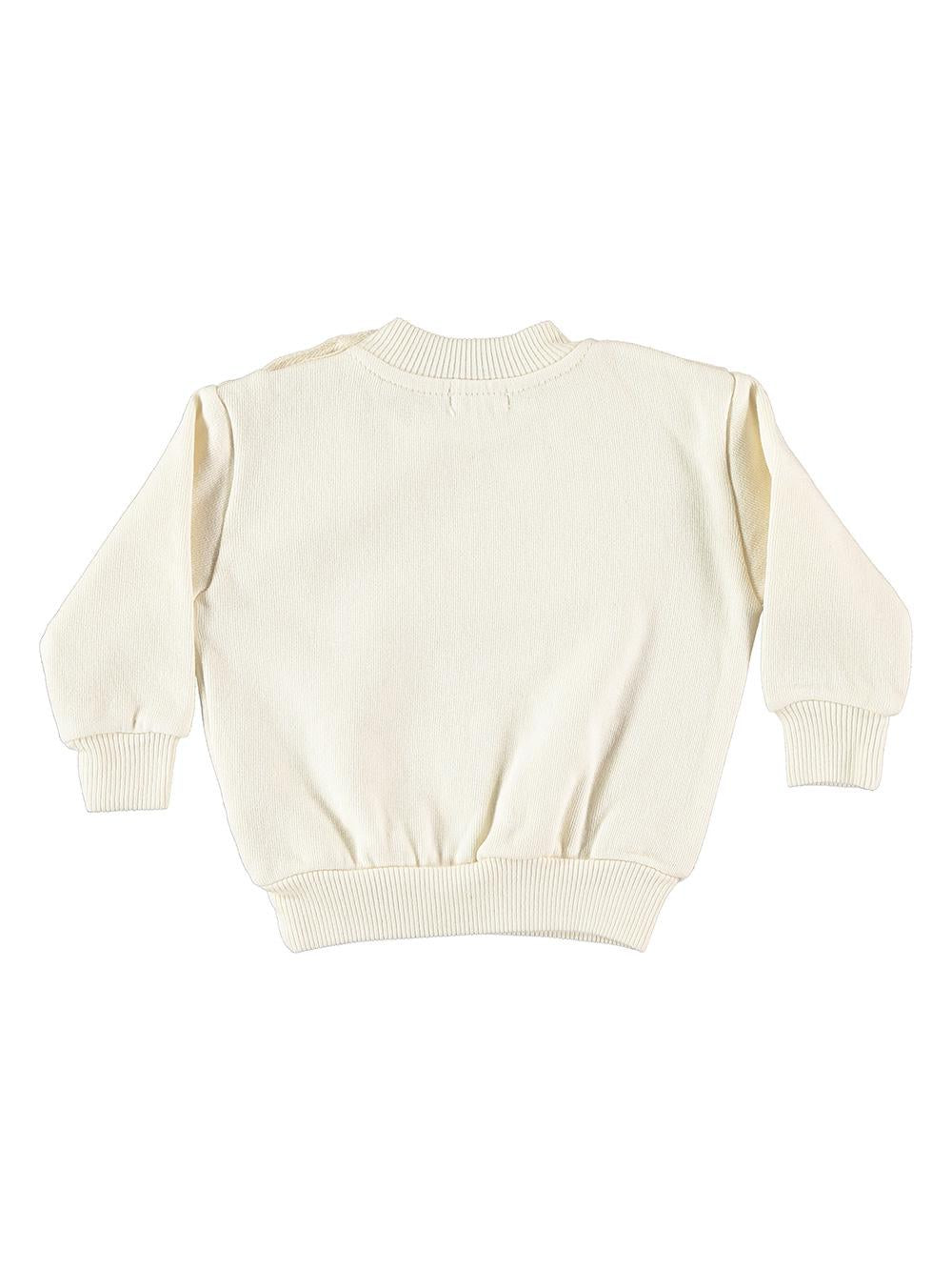 SUDADERA BEBÉ ROMBOS BLANCO