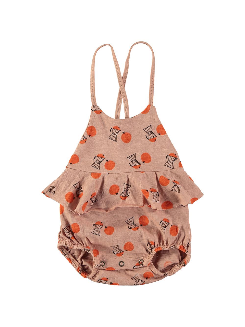 BODY TIRANTES FINOS ESTAMPADO CAFETERAS NARANJAS