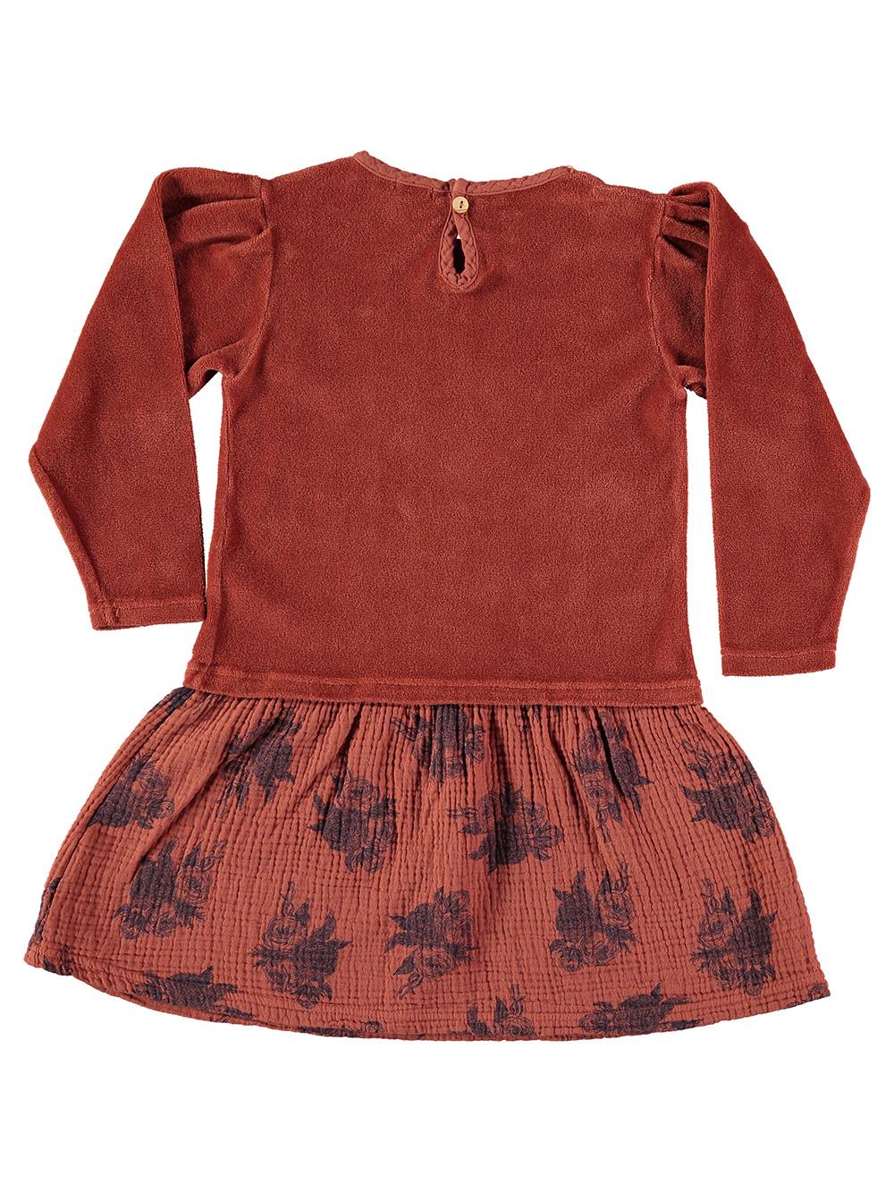 VESTIDO TERCIOPELO FLORES ANTIGUAS CALDERA