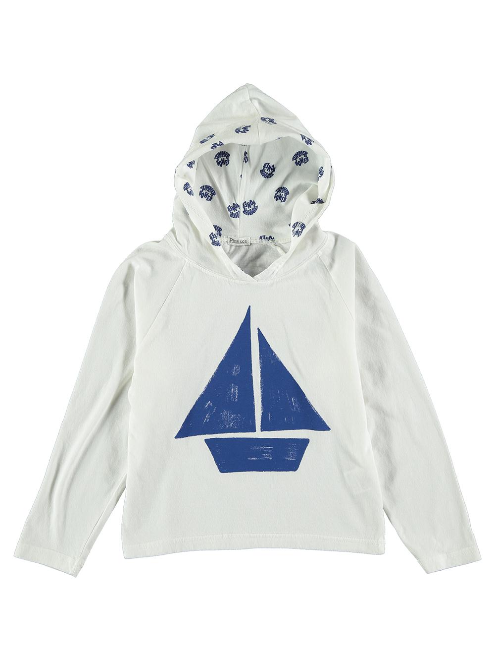 SUDADERA CAPUCHA BARCO BLANCO