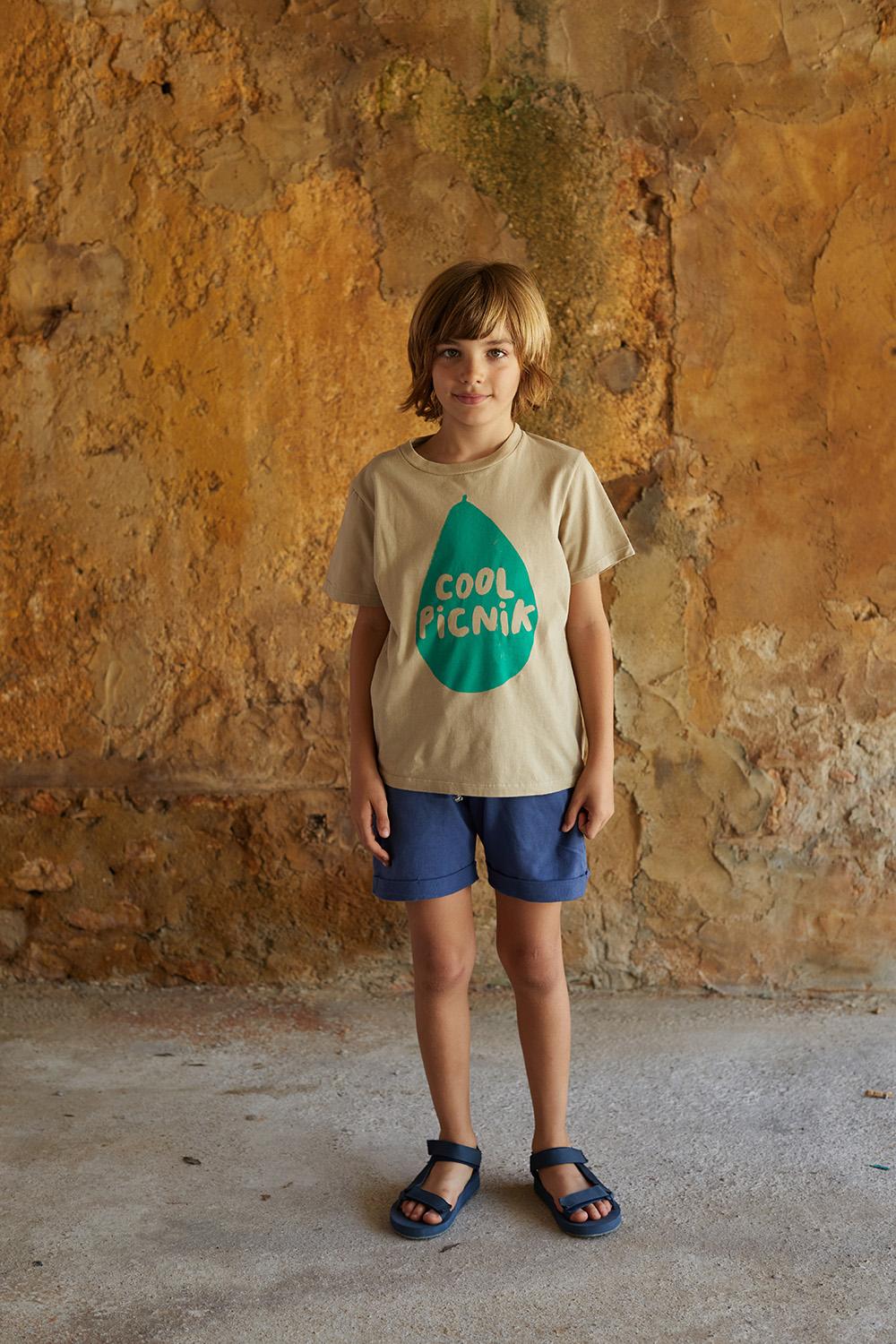 CAMISETA MANGA CORTA CAMEL CON ESTAMPADO PERA
