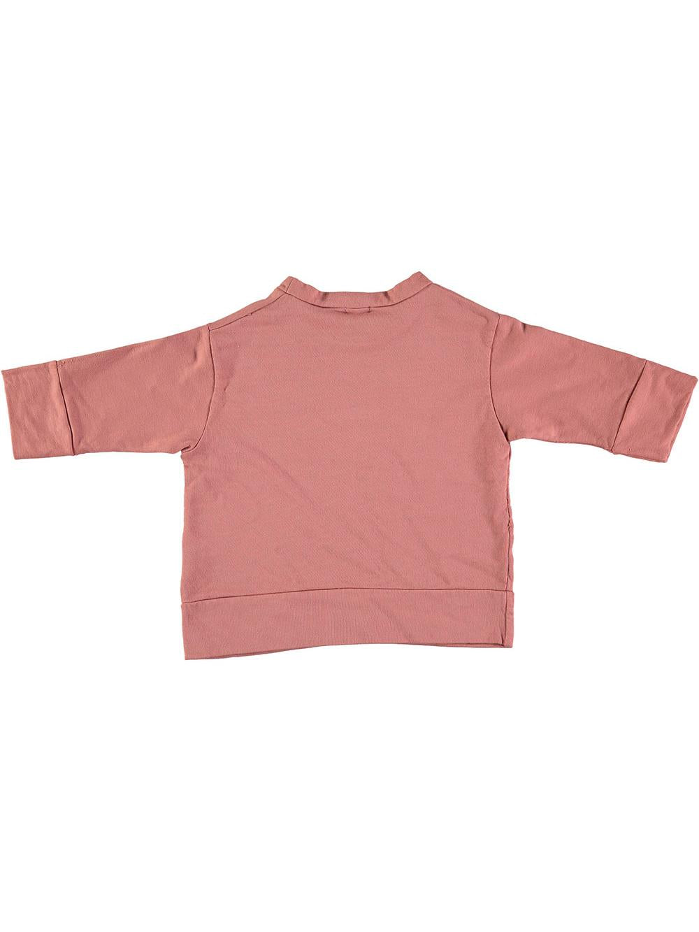 SUDADERA CROPPED PÁJAROS AMIGOS ROSA ANTIGUO