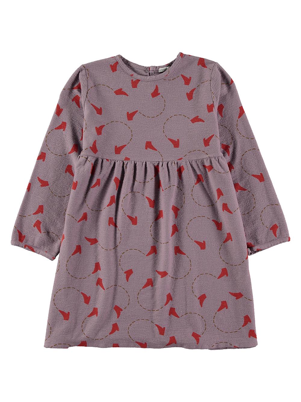 PRINTED DRESS WITH LILAC DANCER SHOES