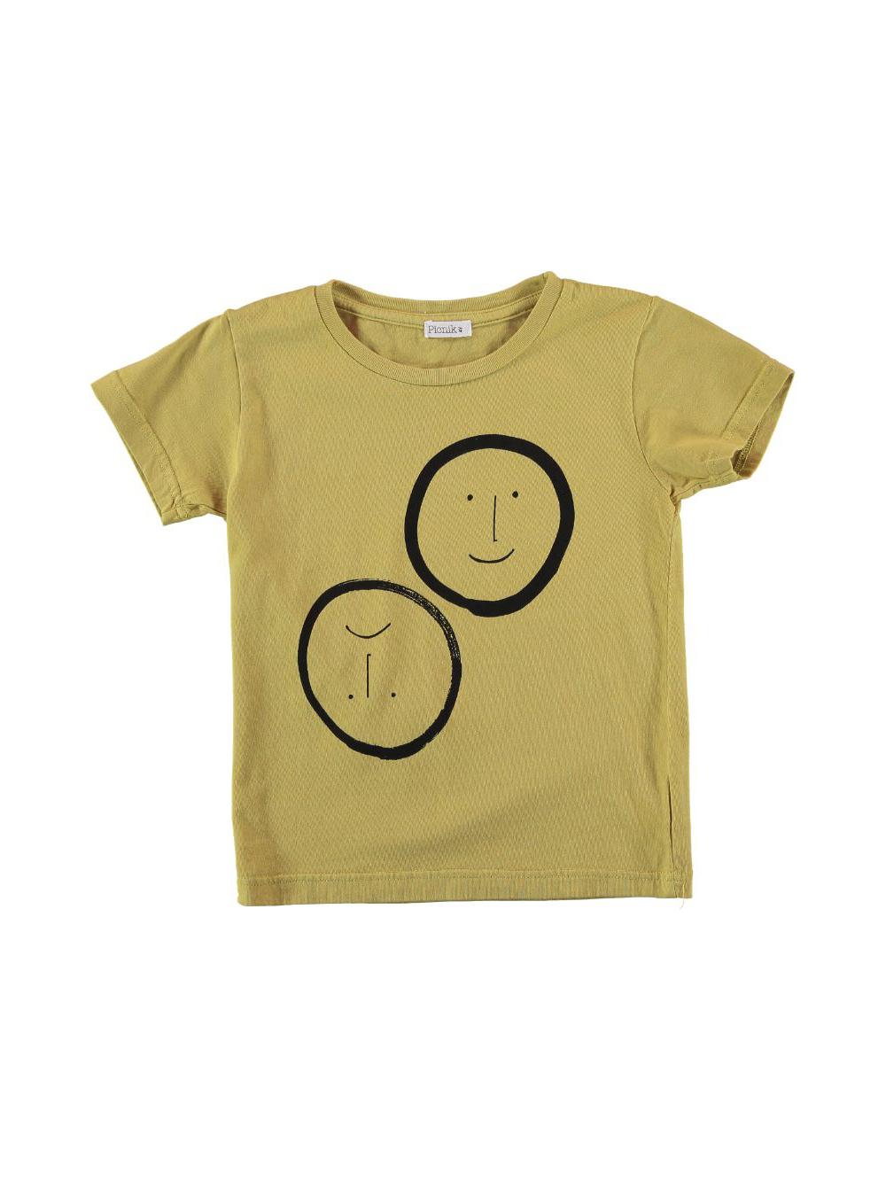 CAMISETA MANGA CORTA CARAS AMARILLO