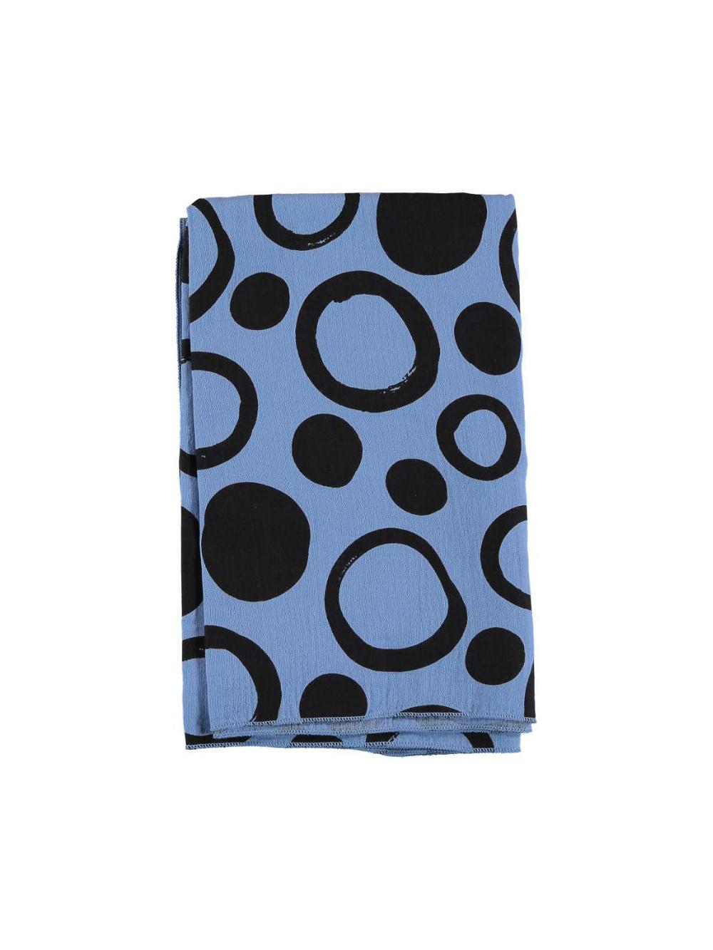 FULAR ESTAMPADO TOPOS AZUL