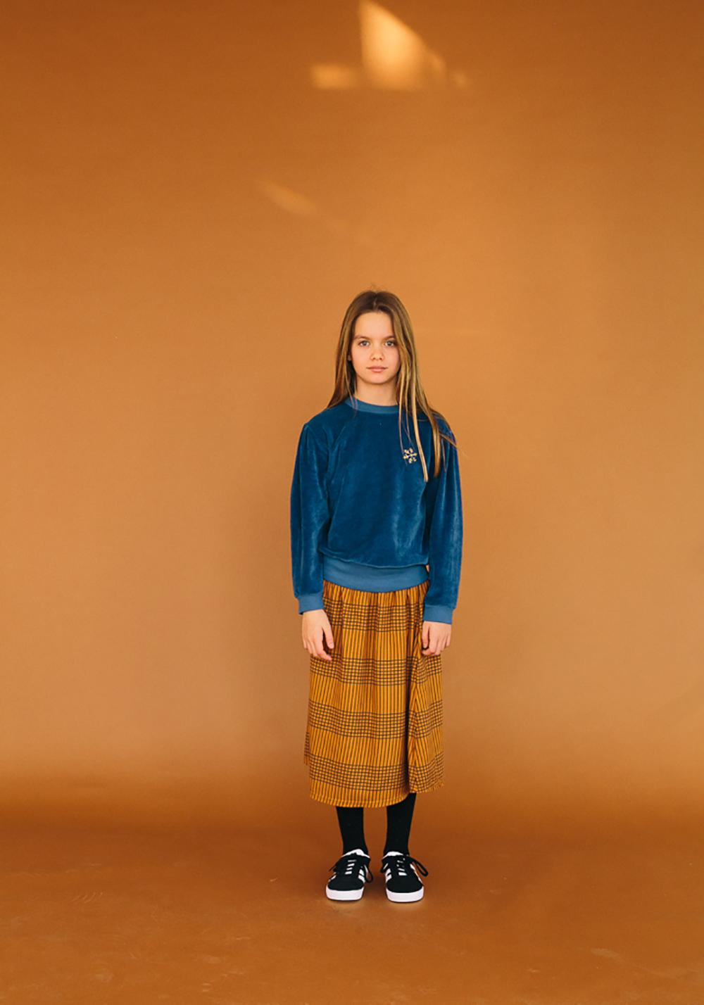 FALDA CAMEL ESPAMPADA RAYAS NEGRAS