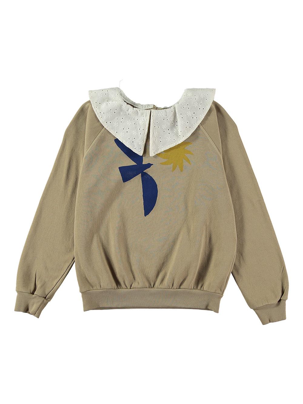 SUDADERA CUELLO PÁJARO Y SOL CAMEL