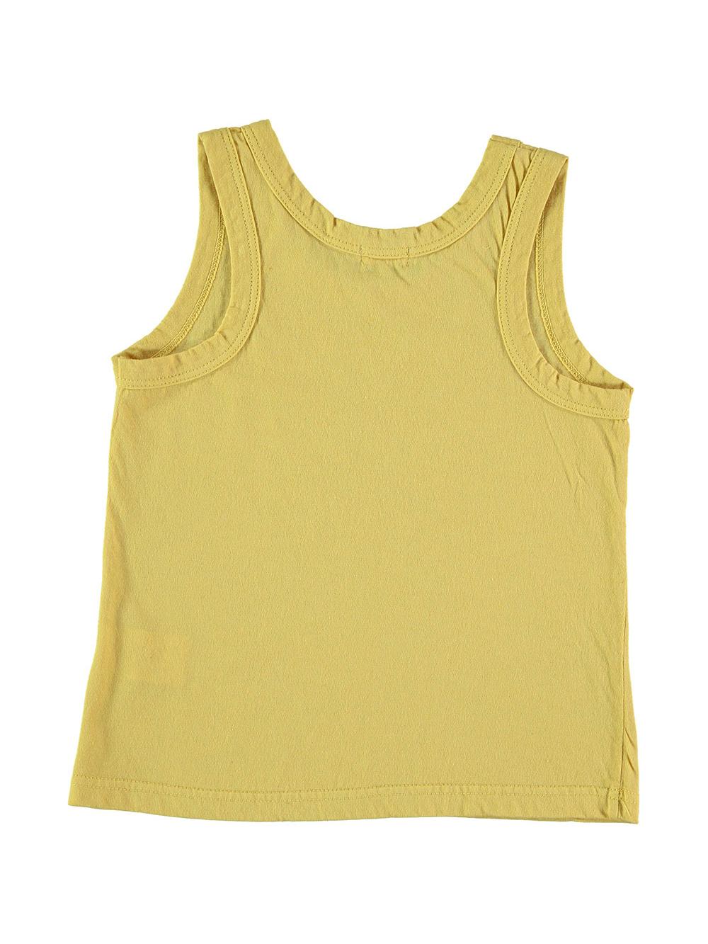 CAMISETA TIRANTES ESTAMPADO MANO CARA AMARILLO