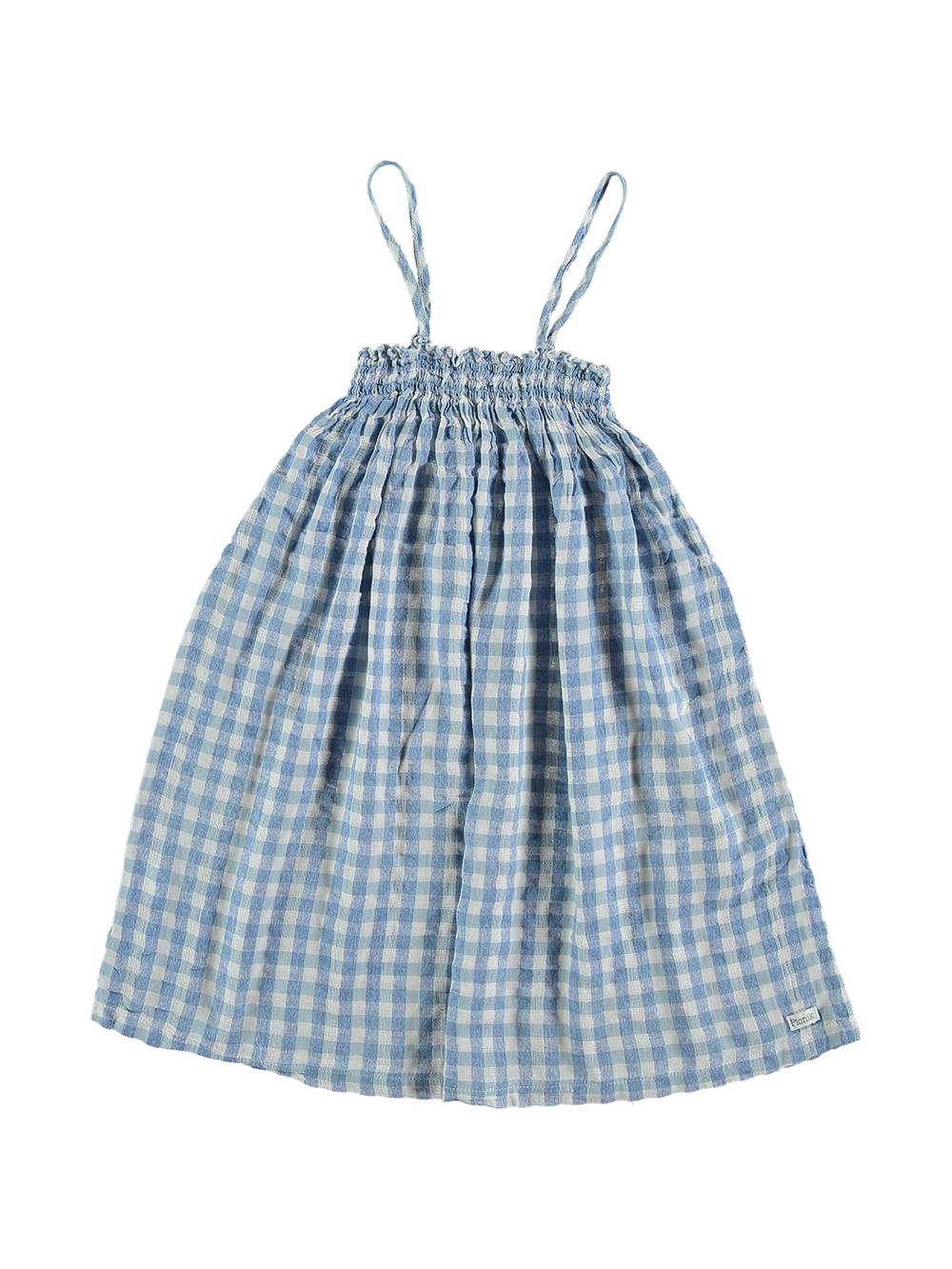 VESTIDO TIRANTES VICHY AZUL BLANCO Y AZUL