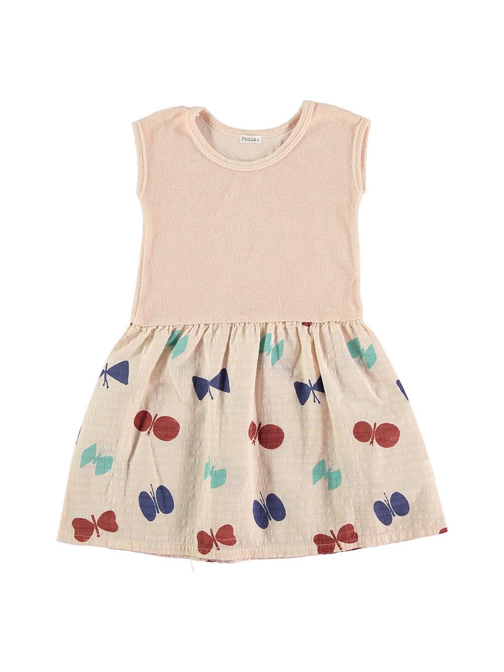 VESTIDO ESTAMPADO MARIPOSAS ROSA PALO