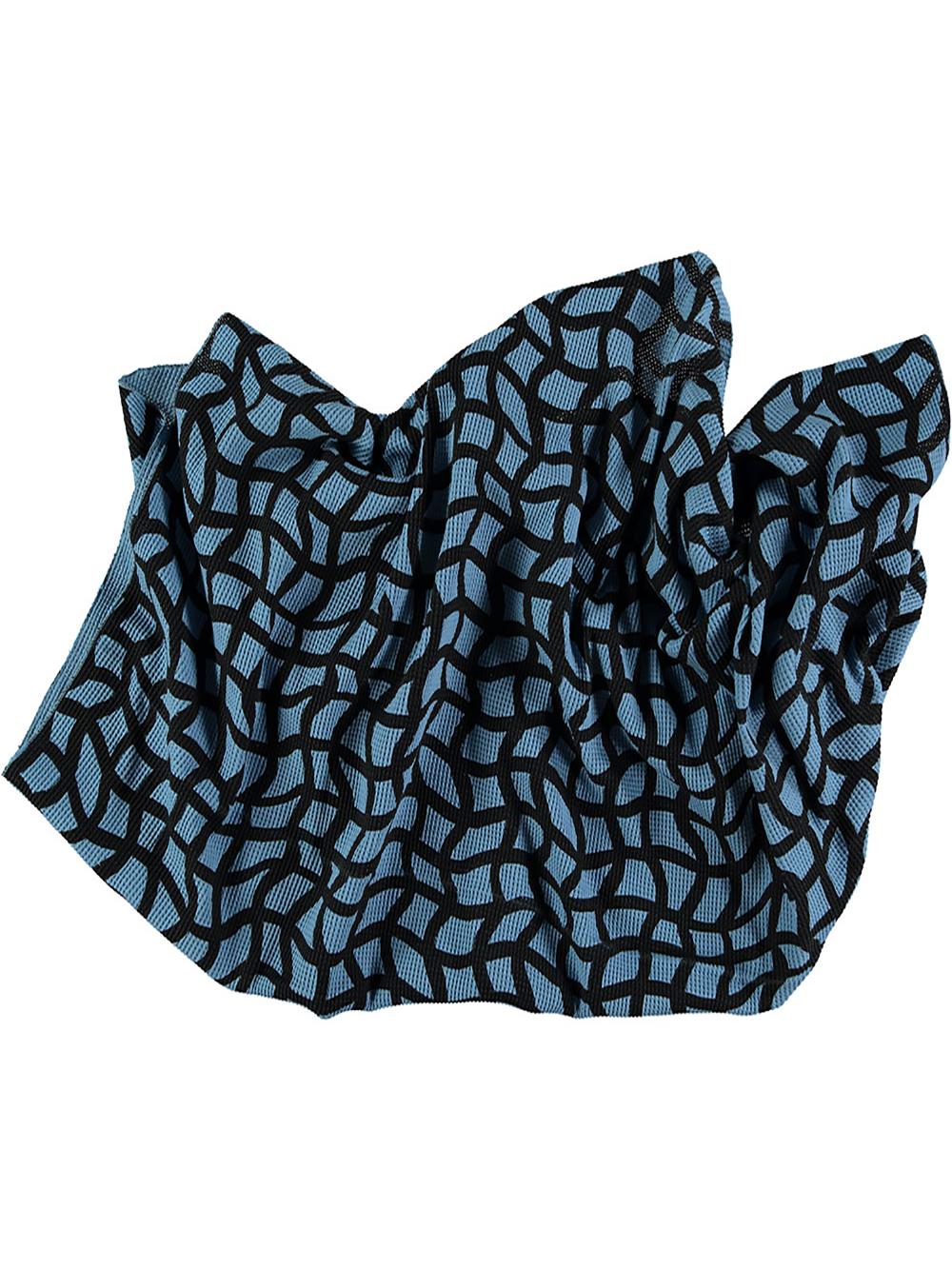 MANTA BEBÉ CUADRÍCULA AZUL