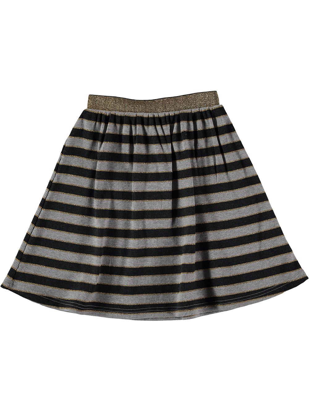GOLDEN RUBBER MULTISTRIPED SKIRT