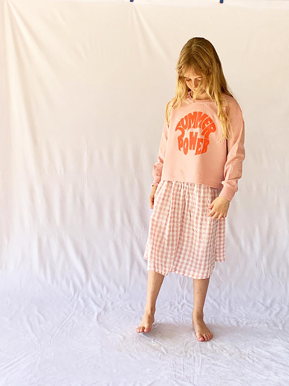 SUDADERA SUMMER POWER CROPPED ROSA