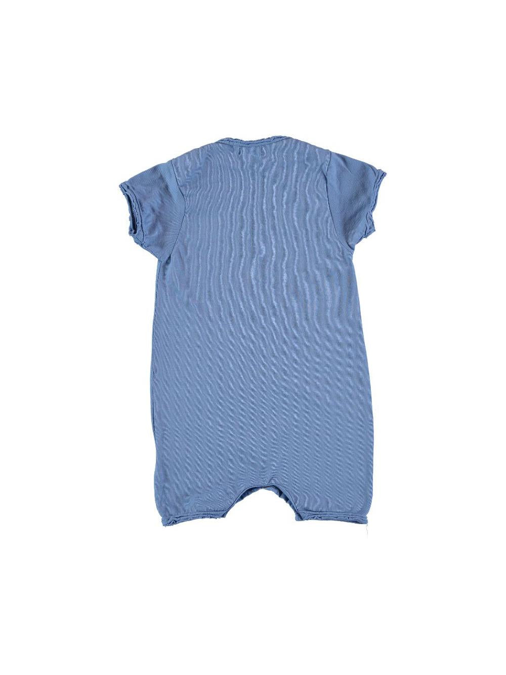 MONO MANGA CORTA ESTAMPADO CARAS AZUL