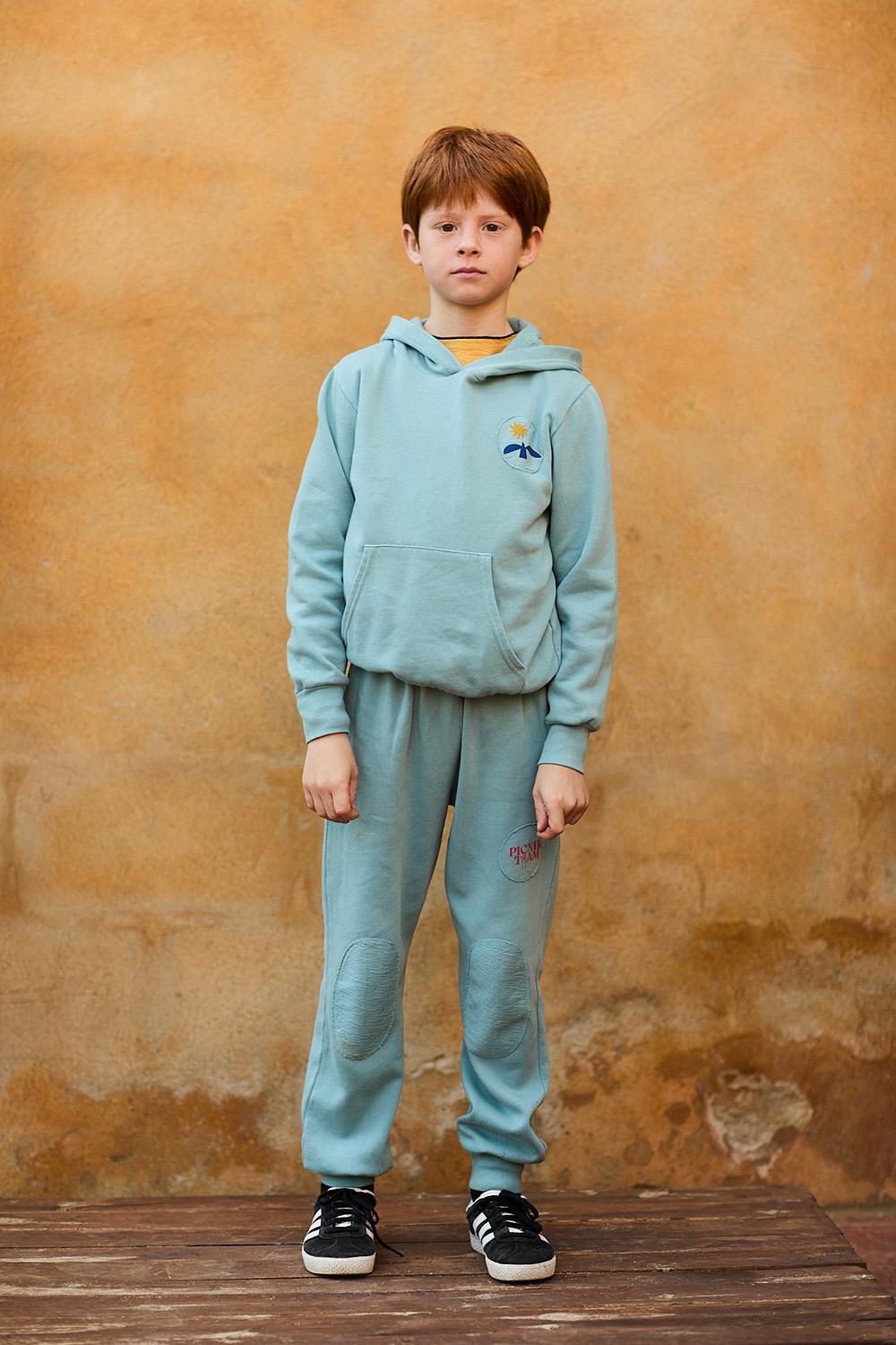 SUDADERA CAPUCHA PÁJARO Y SOL AZUL
