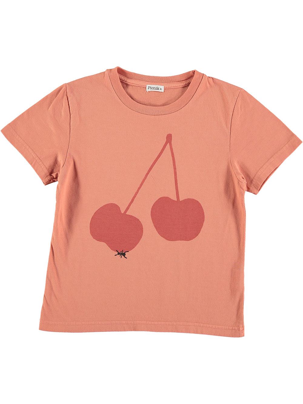 CAMISETA MANGA CORTA CEREZAS SALMÓN