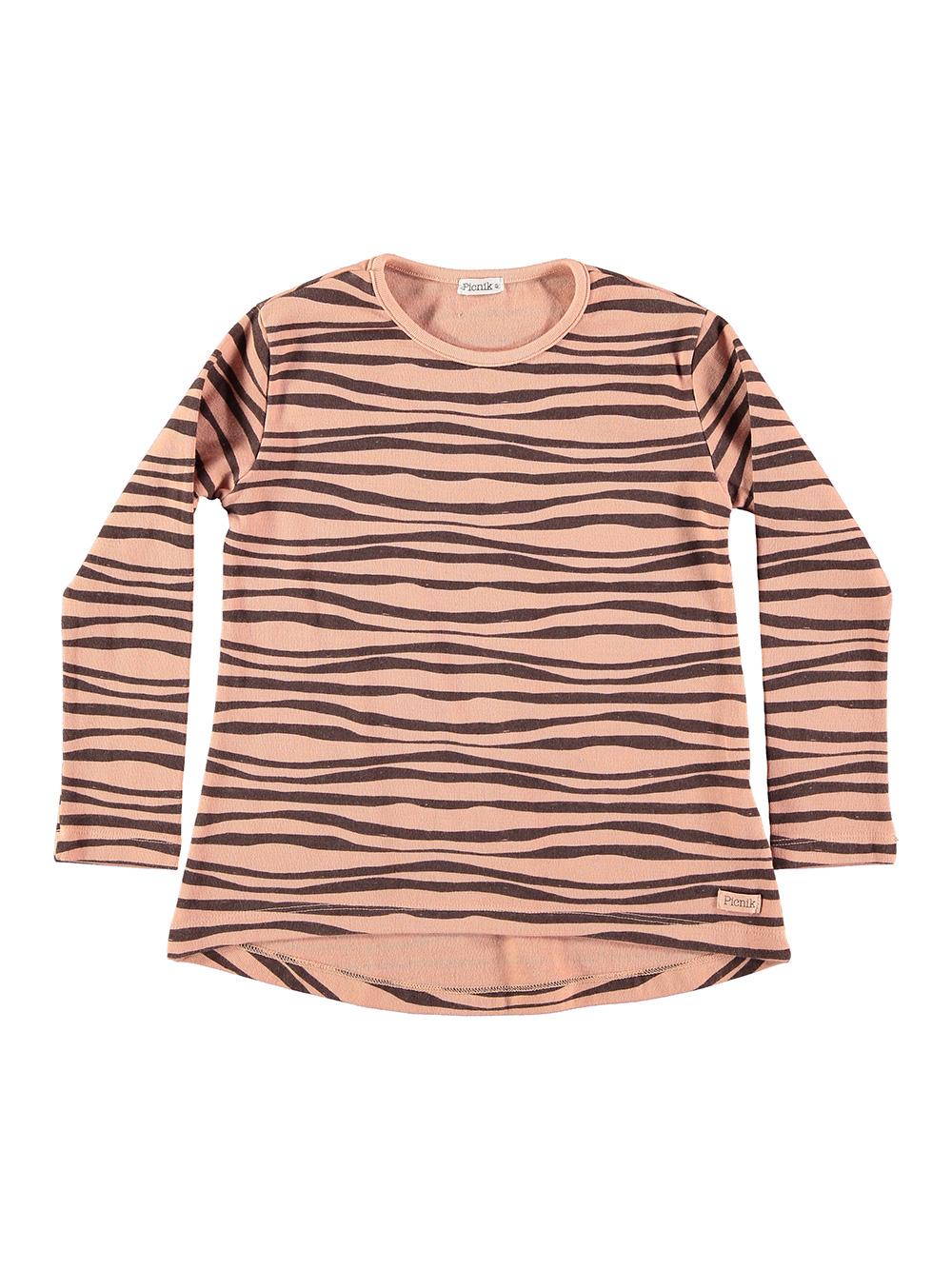 CAMISETA ESTAMPADO ZEBRA ROSA CLARO