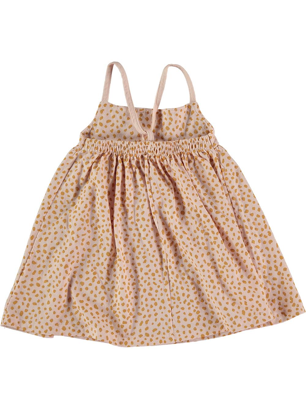 VESTIDO BEBÉ ESTAMPADO LUNARES ROSA PASTEL