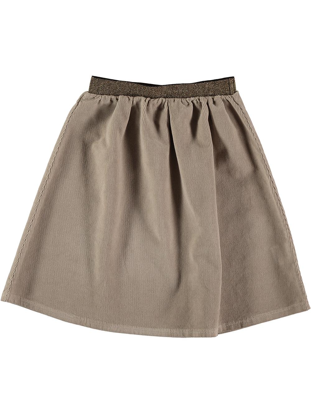 CAMEL CORDUROY SKIRT GOLDEN RUBBER