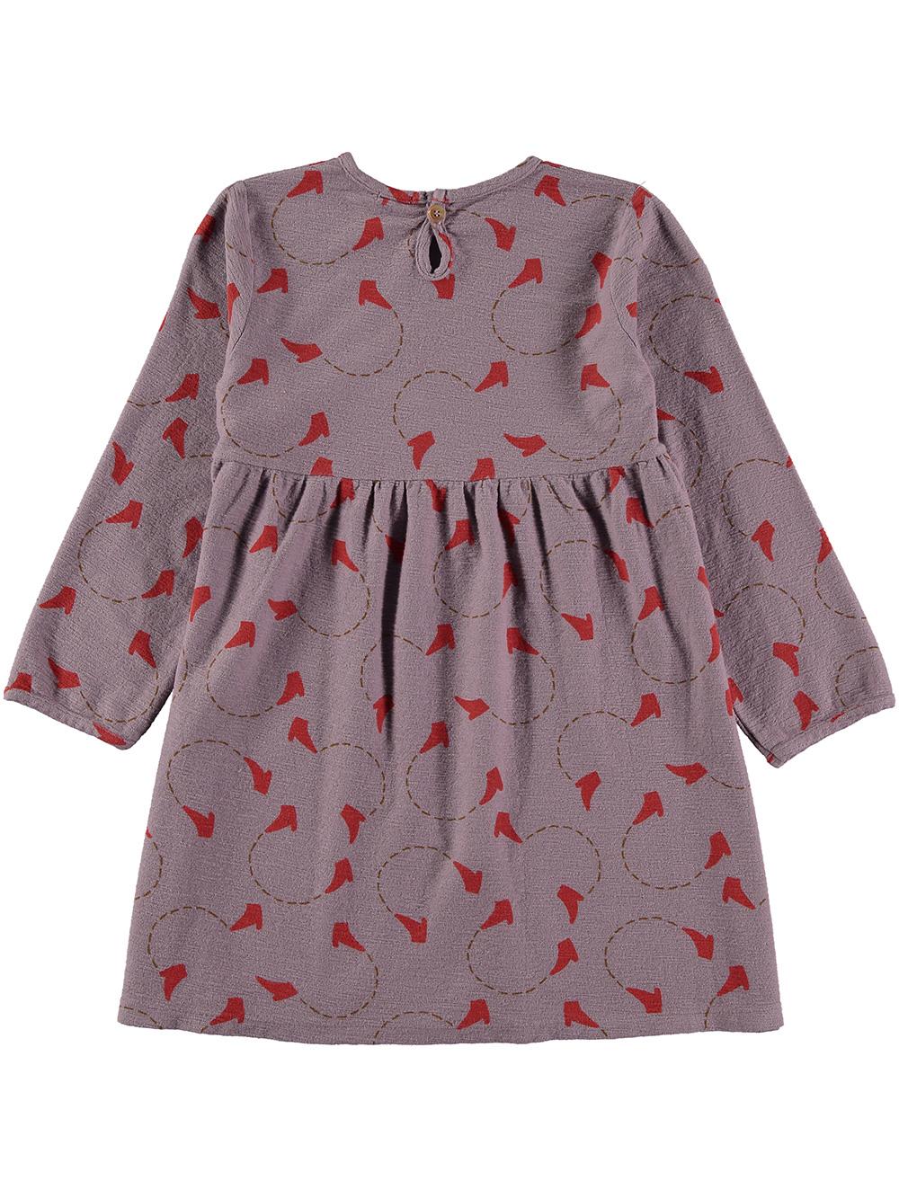 PRINTED DRESS WITH LILAC DANCER SHOES