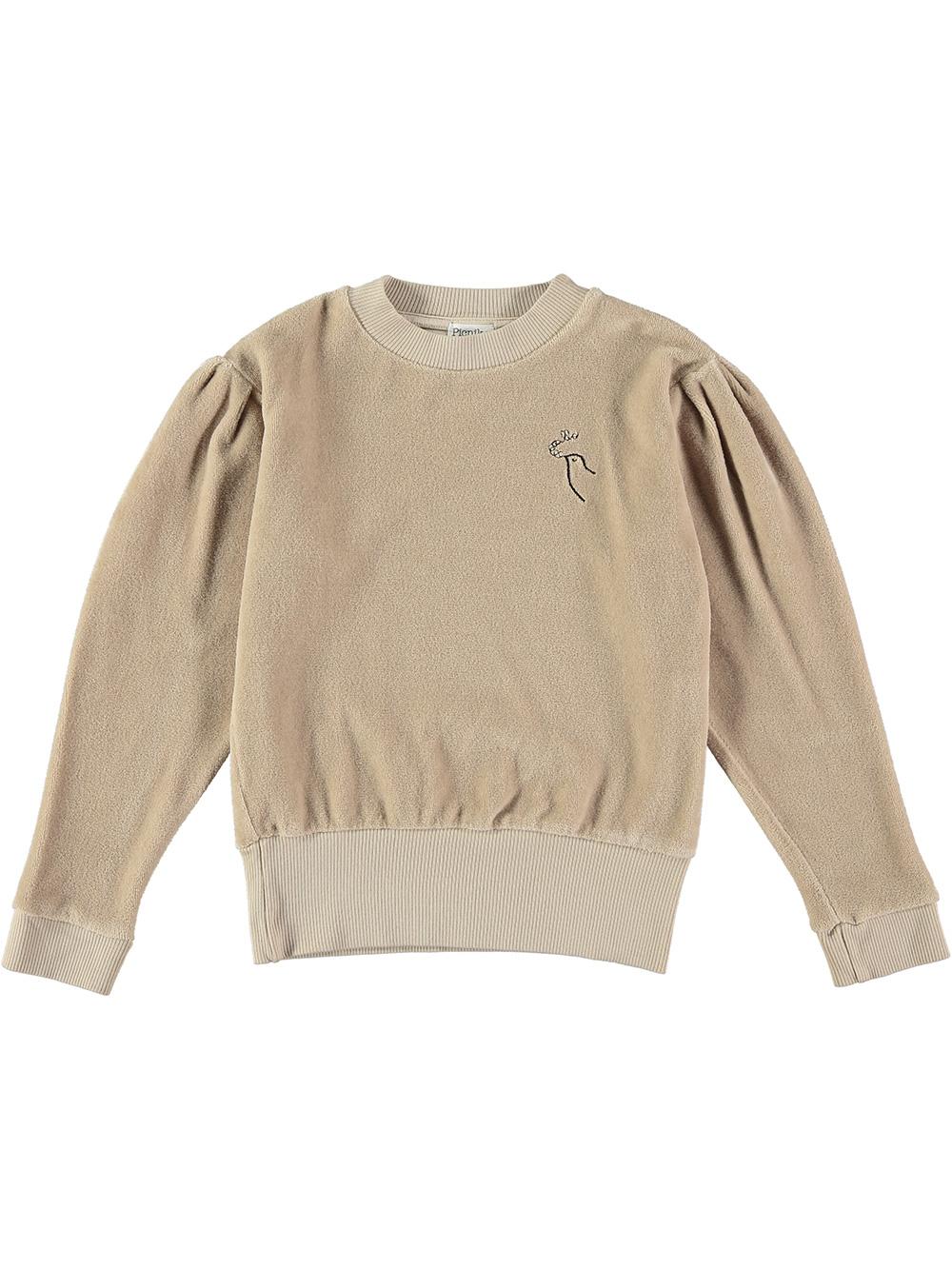 JERSEY TERCIOPELO BORDADO PÁJARO ALLO PIEDRA