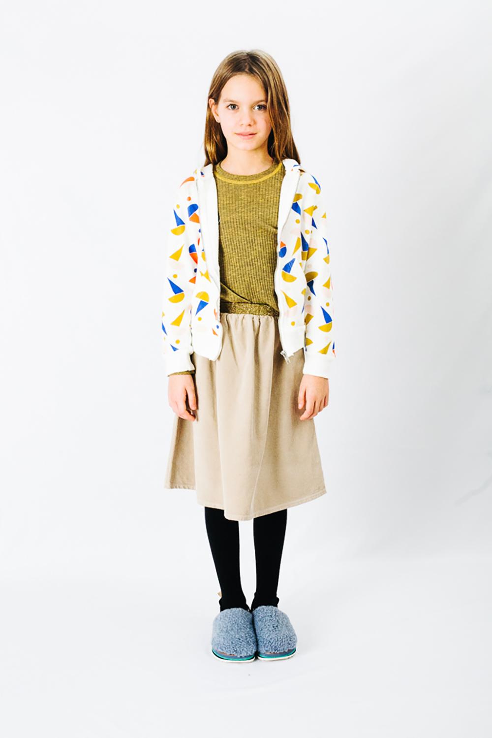 CAMEL CORDUROY SKIRT GOLDEN RUBBER