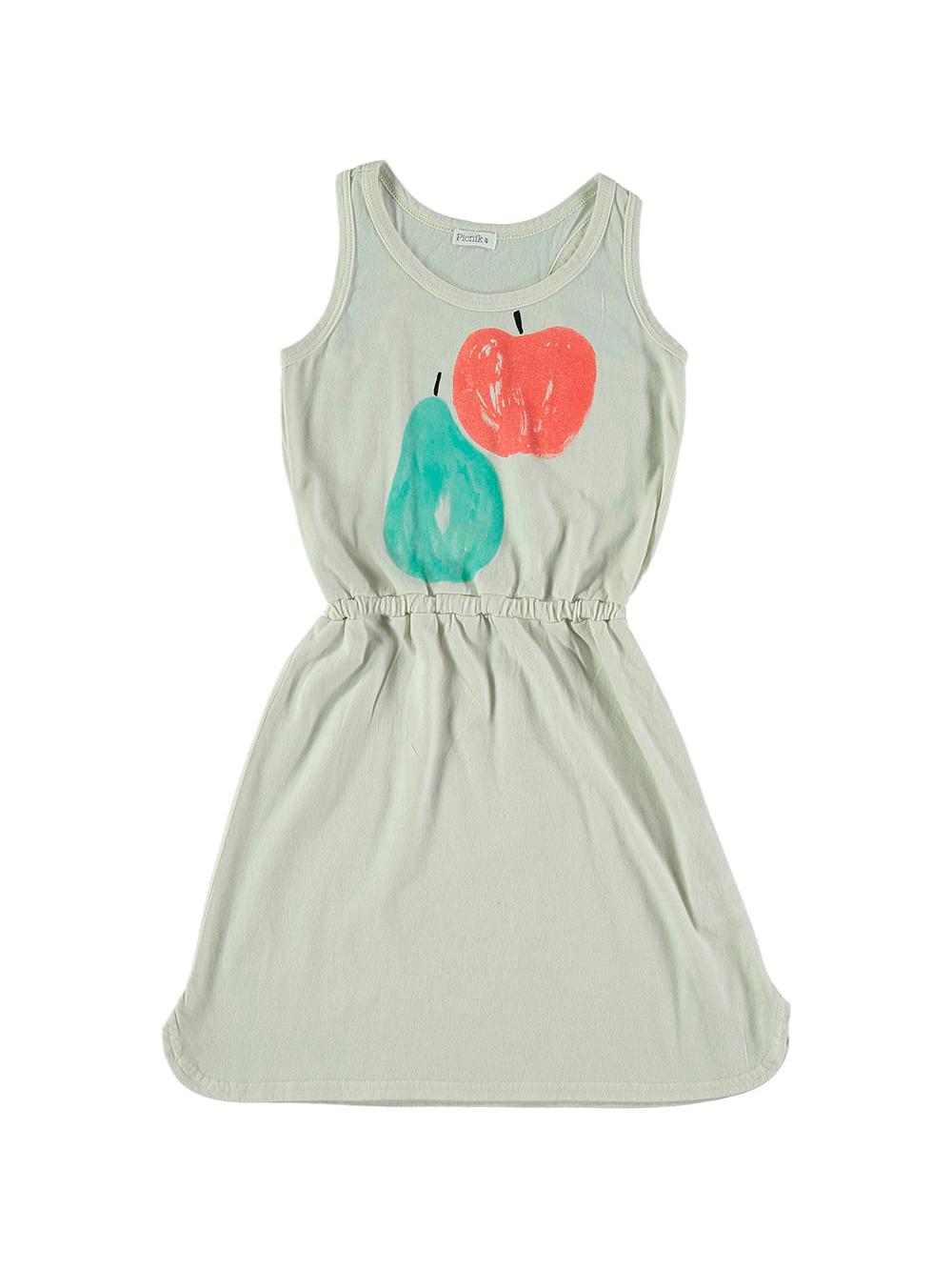 VESTIDO TIRANTES MANZANA PERA BLANCO