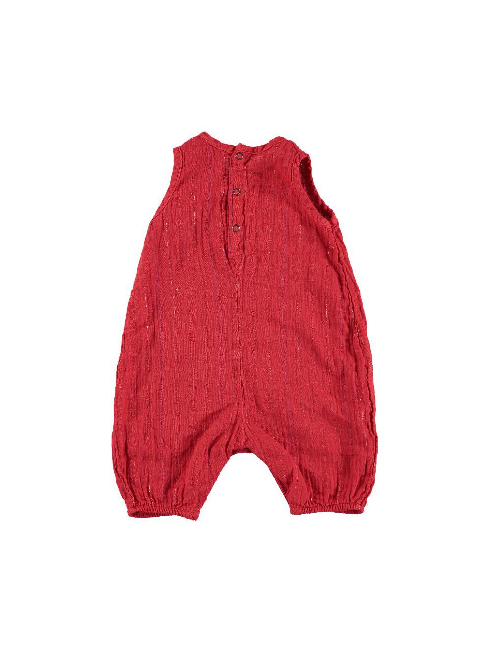 MONO TIRANTES LÚREX ROJO