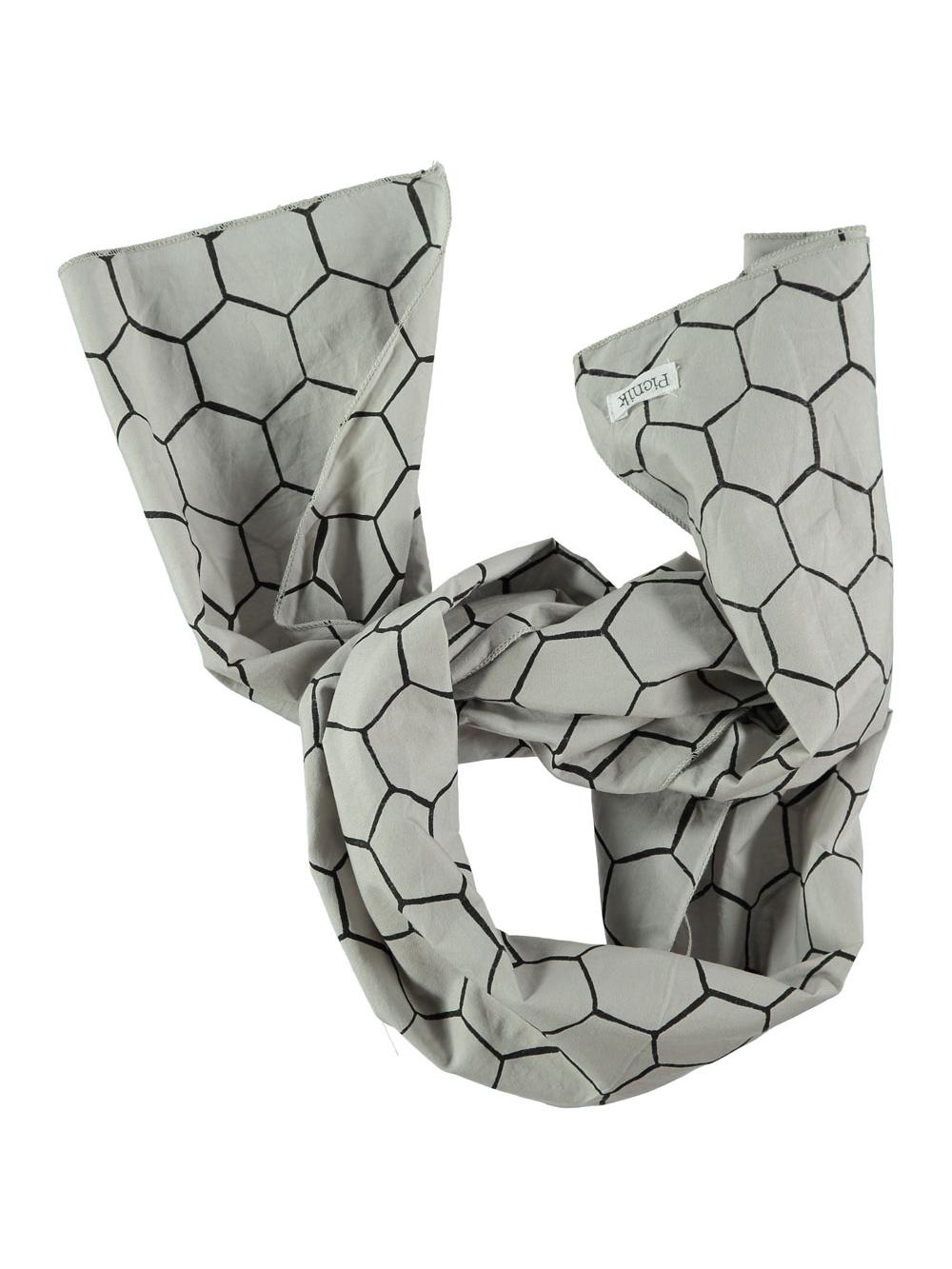 FULAR ESTAMPADO COLMENA GRIS