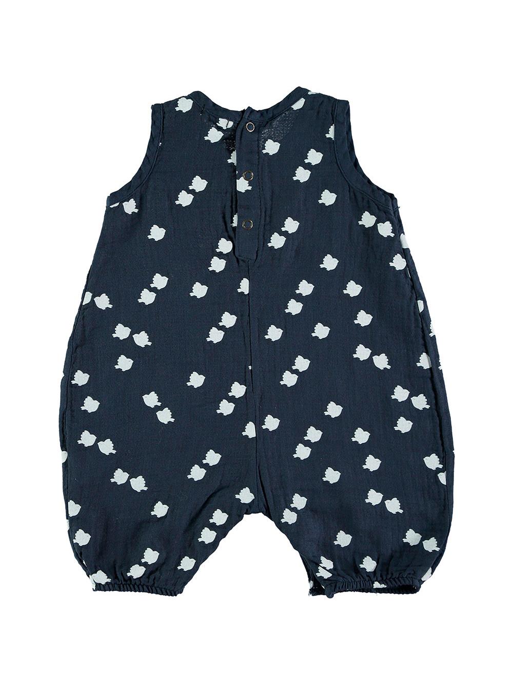 MONO TIRANTES ESTAMPADO PAJARITOS AZUL NOCHE