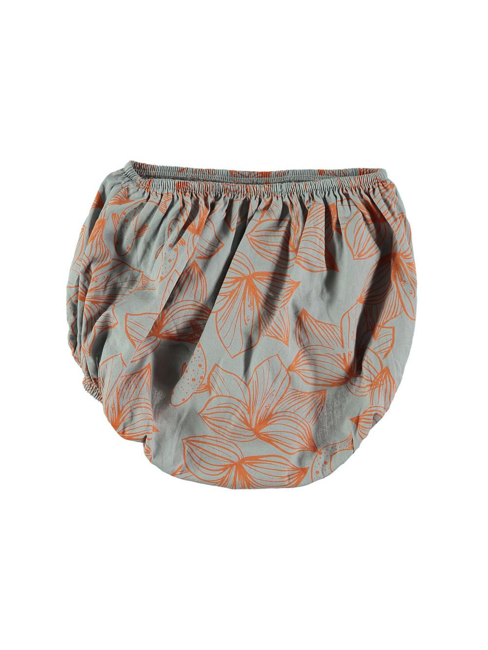 CUBREPAÑAL ESTAMPADO PECES Y FLORES GRIS