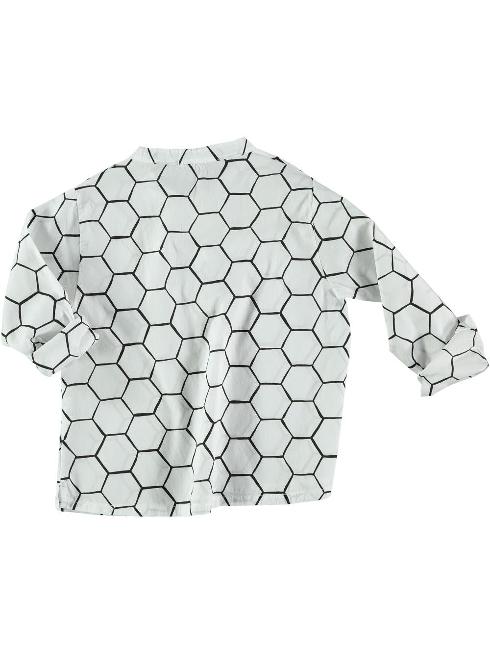 WHITE RHIVE PRINT LONG SLEEVE SHIRT