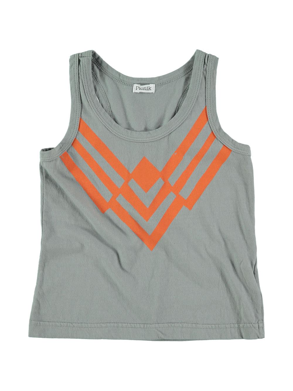 CAMISETA TIRANTES ROMBO GRIS