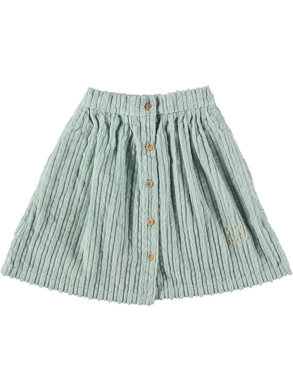 LIGHT BLUE BUTTONED CORDUROY SKIRT
