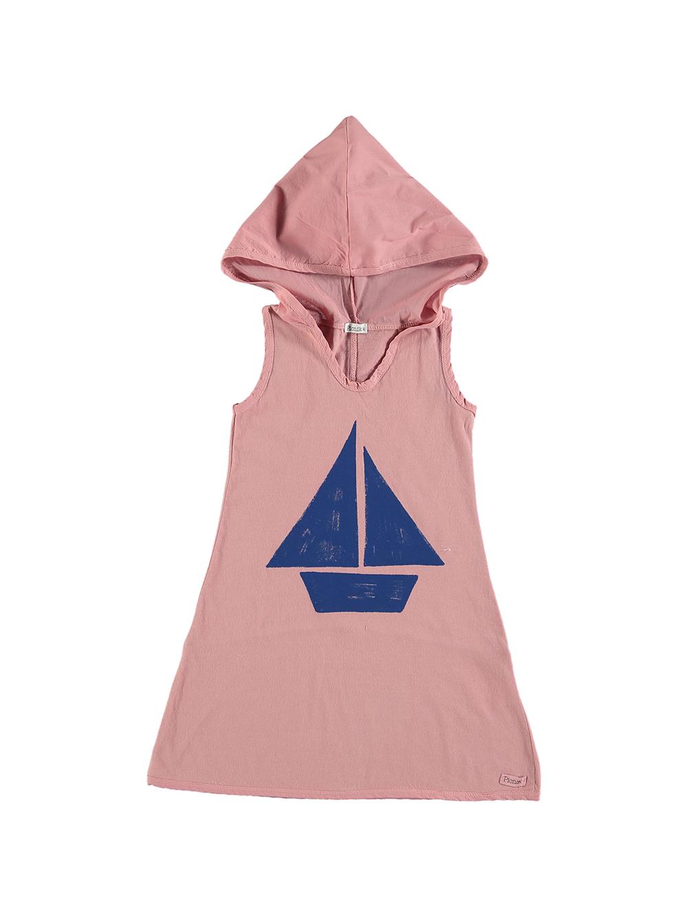 VESTIDO CAPUCHA BARCO ROSA