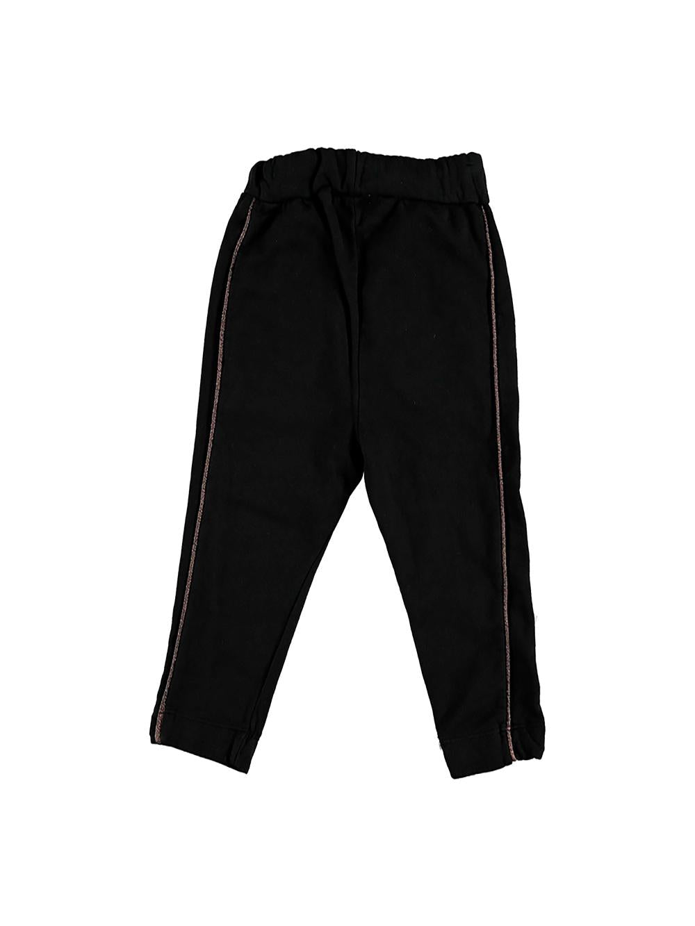 PANTALÓN NEGRO CON RIB A CONTRASTE