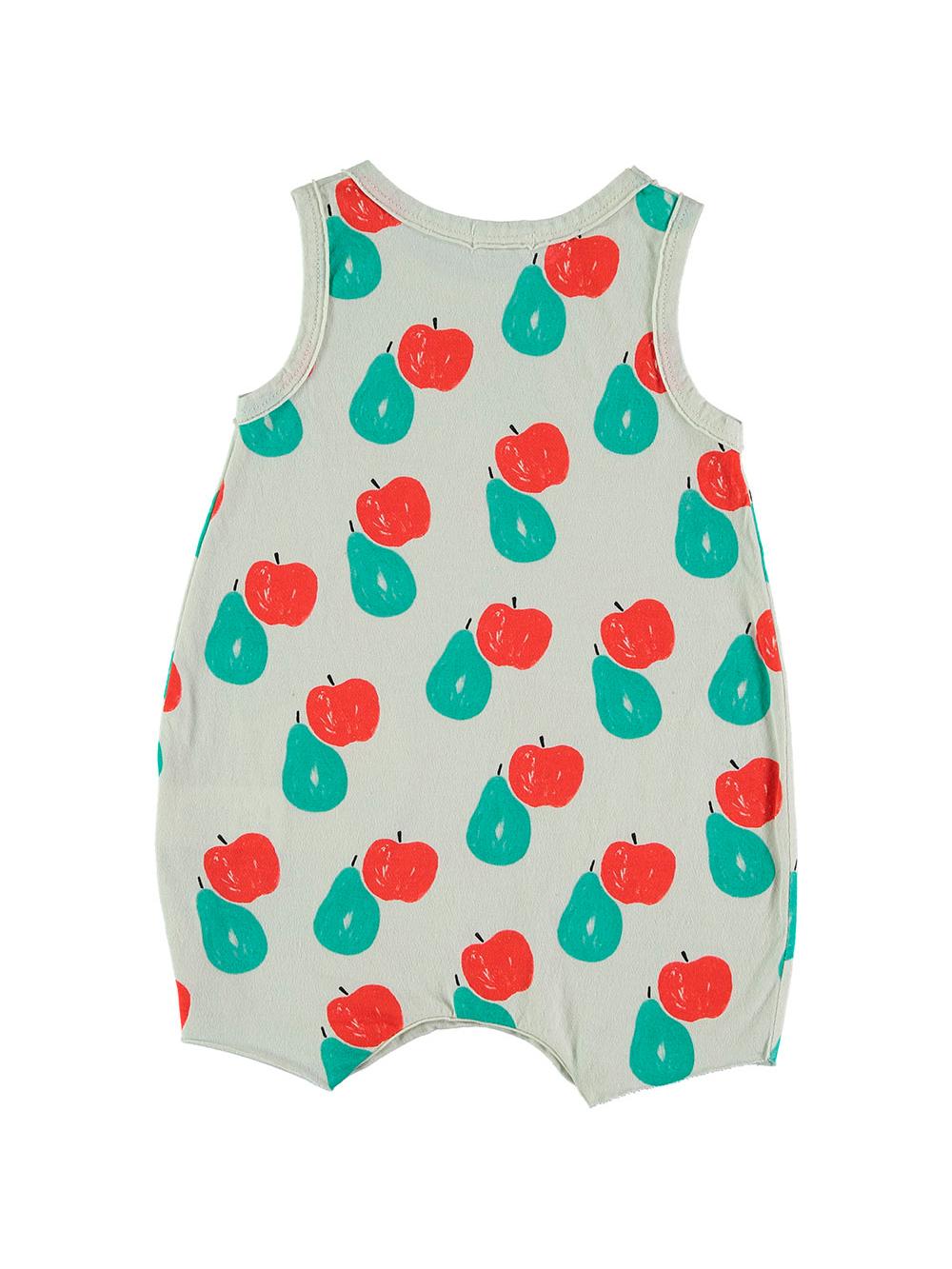 MONO TIRANTES ESTAMPADO MANZANAS Y PERAS BLANCO