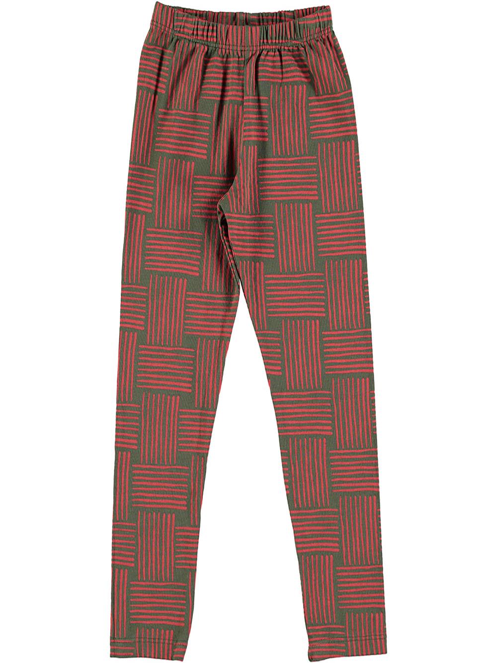 mallas-largas-infantiles-estampado rayas rojas
