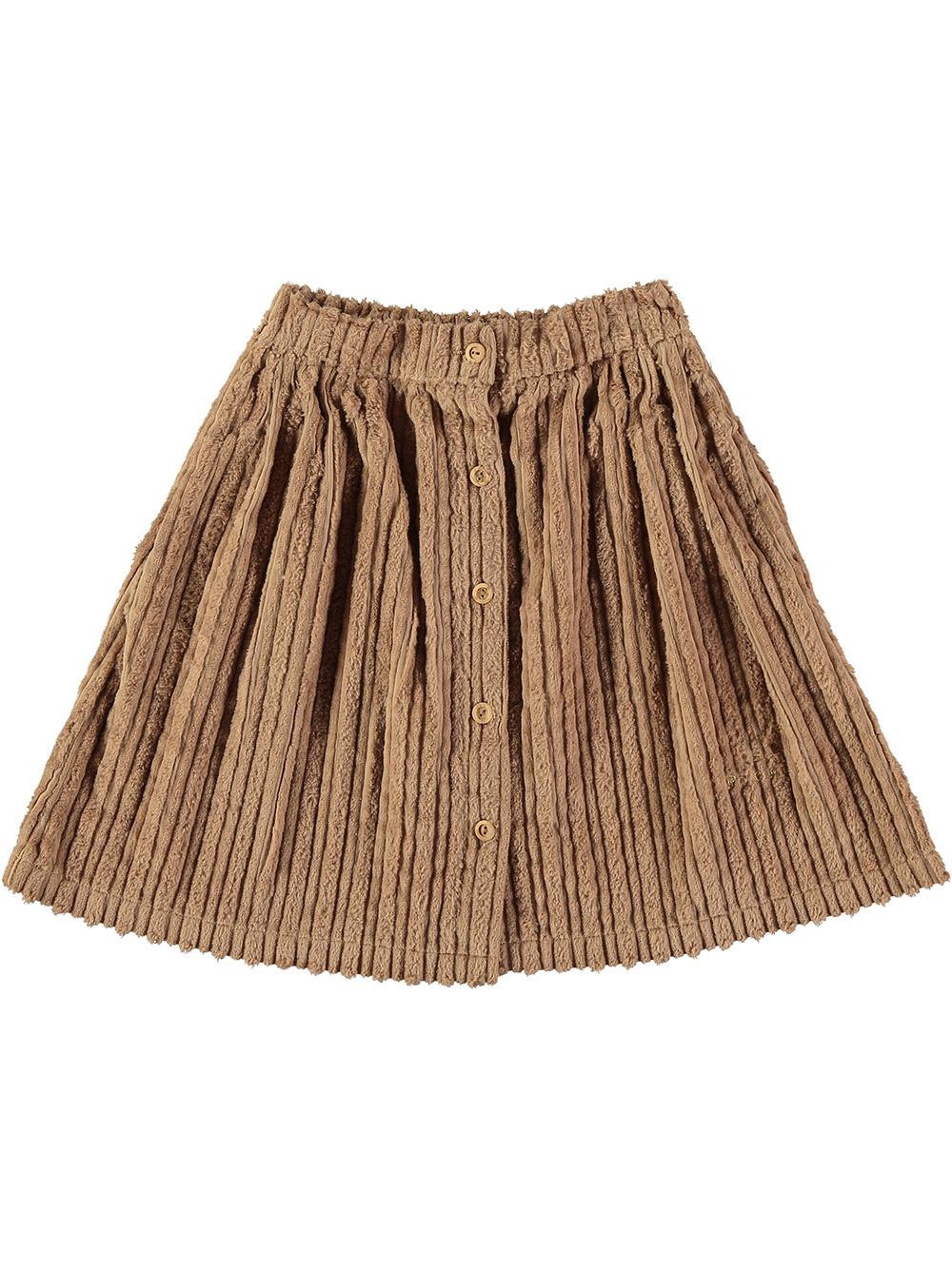 BROWN BUTTONED CORDUROY SKIRT