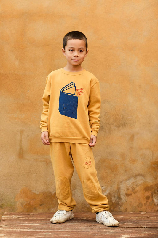 MUSTARD YELLOW BOOK SWEATSHIRT