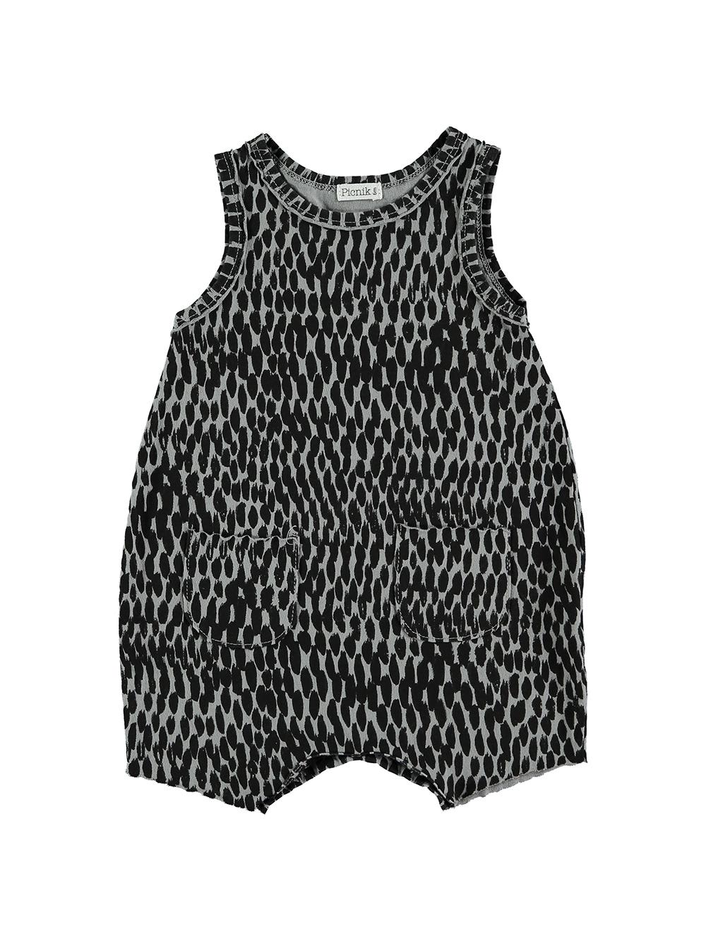 MONO TIRANTES CORTO ESTAMPADO ANIMAL PRINT GRIS