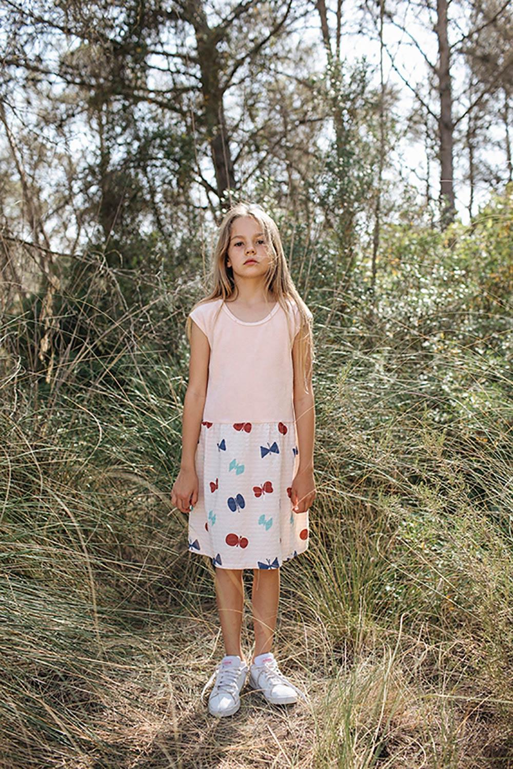 VESTIDO ESTAMPADO MARIPOSAS ROSA PALO