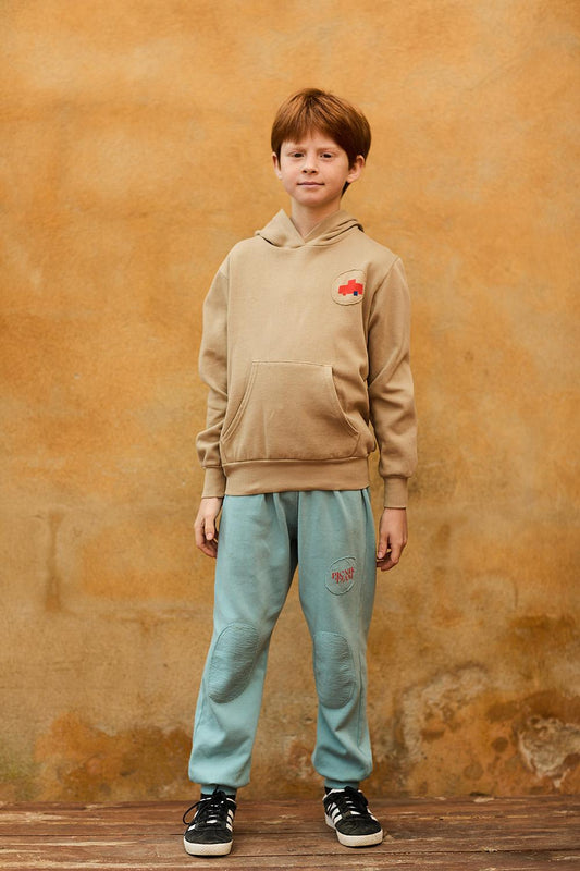 Sudadera-niño-capucha-marrón