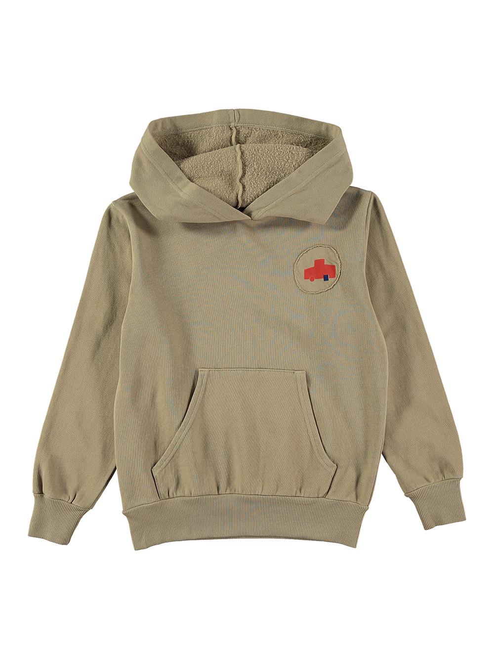 Sudadera-niño-capucha-marrón