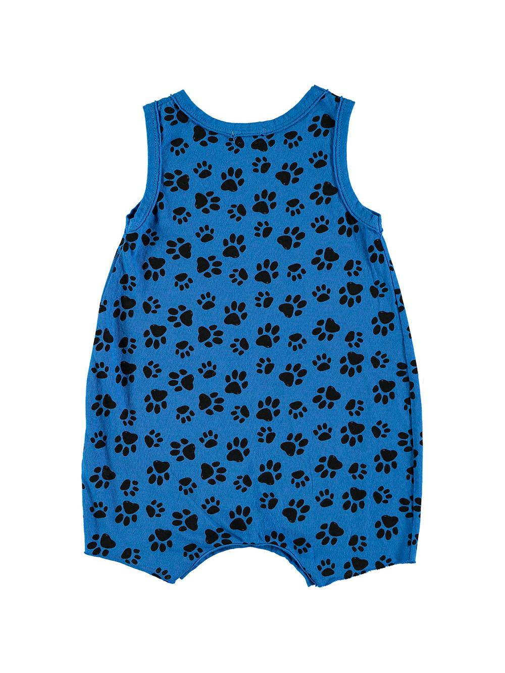 MONO TIRANTES ESTAMPADO HUELLAS AZUL