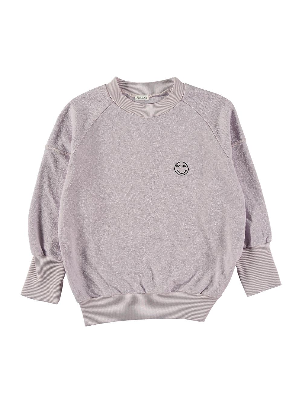 SUDADERA LILA BORDADO SMILE