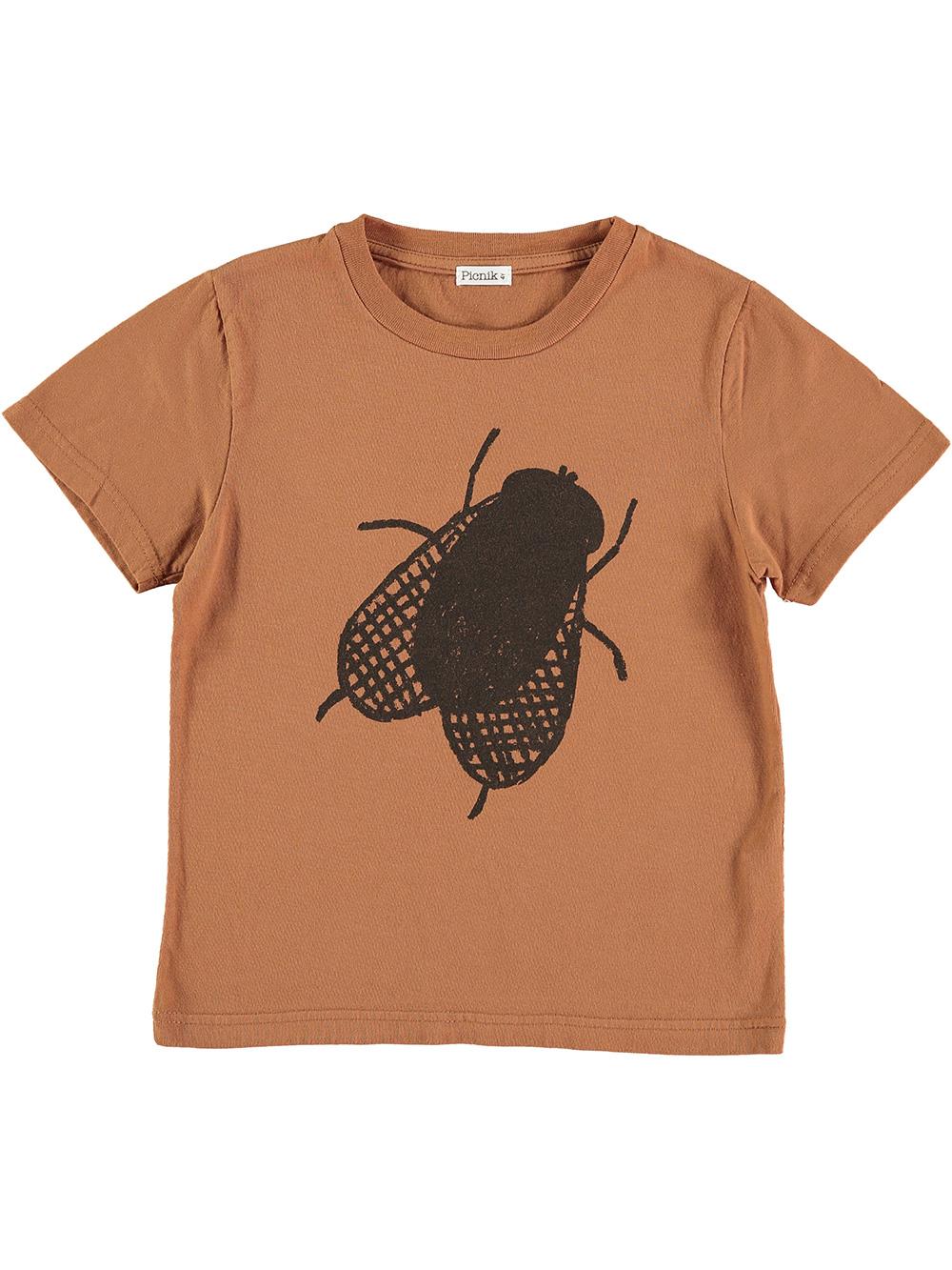 CAMISETA MANGA CORTA MOSCA MARRÓN